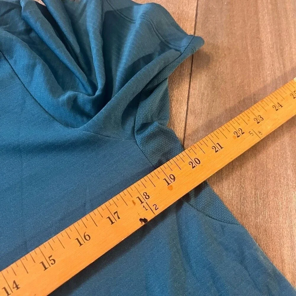 The North Face Mens Blue Teal‎ Short Sleeve Polo Shirt Size Medium Bin L-52